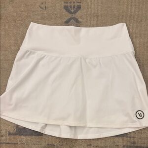 Vuori White Baseline Athletic Skirt